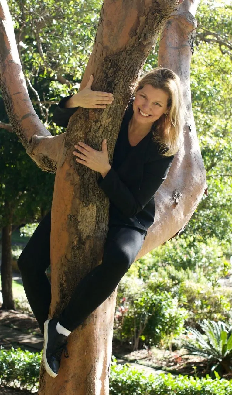 Kerry Hughes, ethnobotanist sitting in a tree,